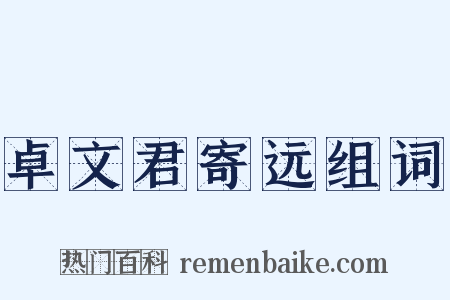 卓文君寄远组词是什么意思的图片